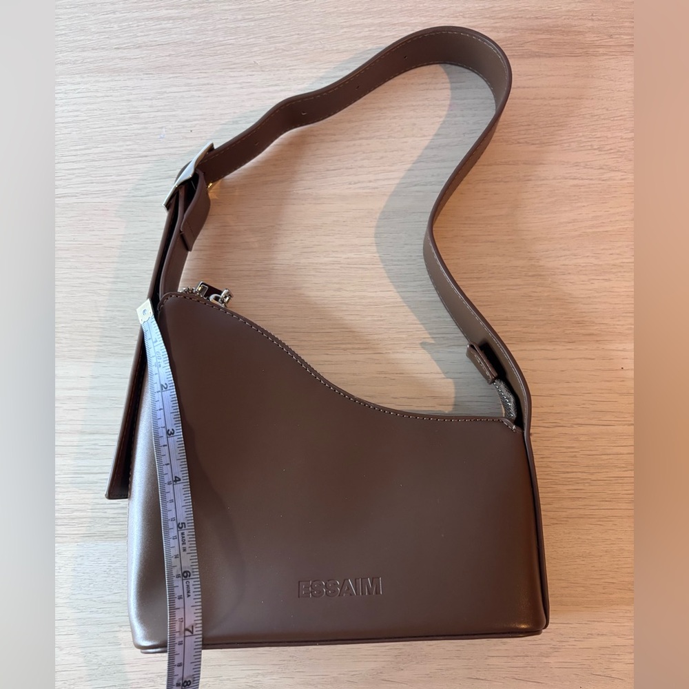 Essaim Brown Vegan Leather “Le Mini” Shoulder Bag - Picture 4 of 9